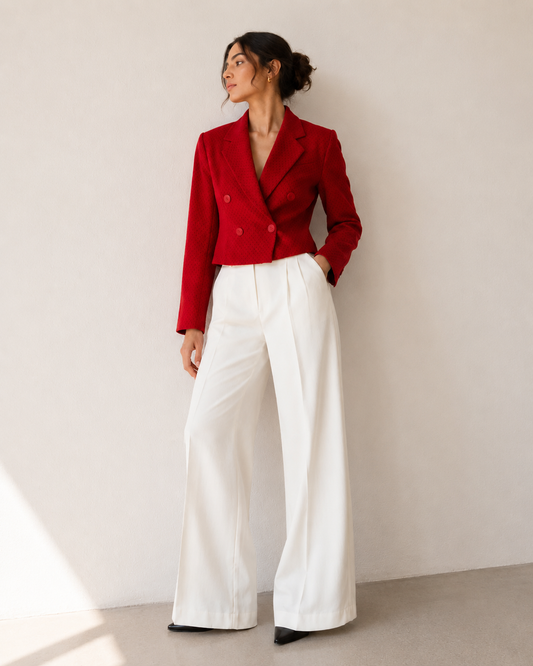 Blazer Corto Rojo Intenso - Christian Dior - La Reversa