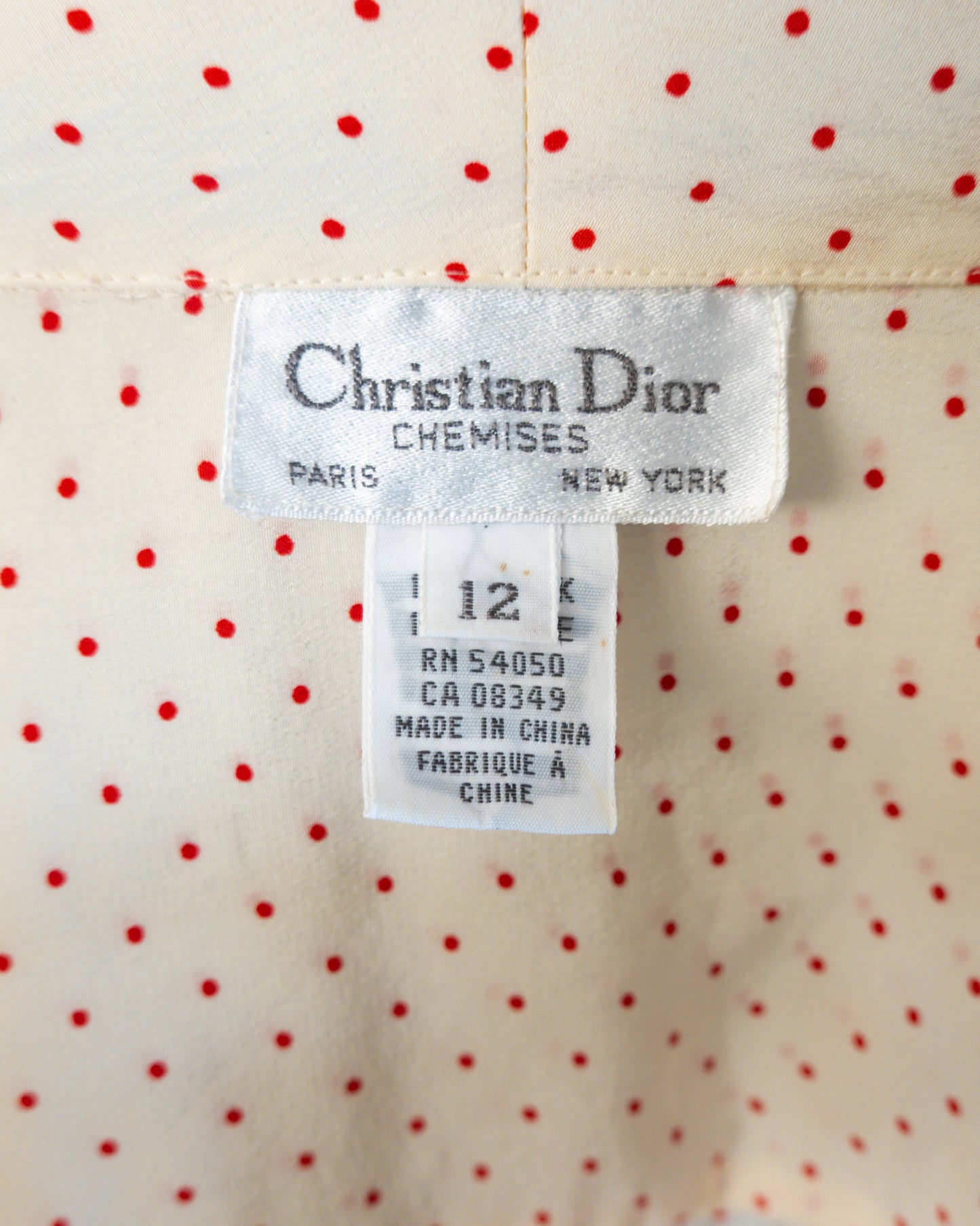 Blusa Seda Natural - Christian Dior Chemises - La Reversa