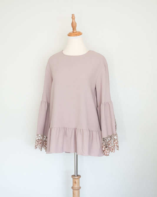 Blusa con Mangas Acampanadas y Encaje - See by Chloé - La Reversa
