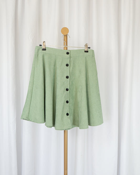 Falda Mini Verde Pastel - La Reversa