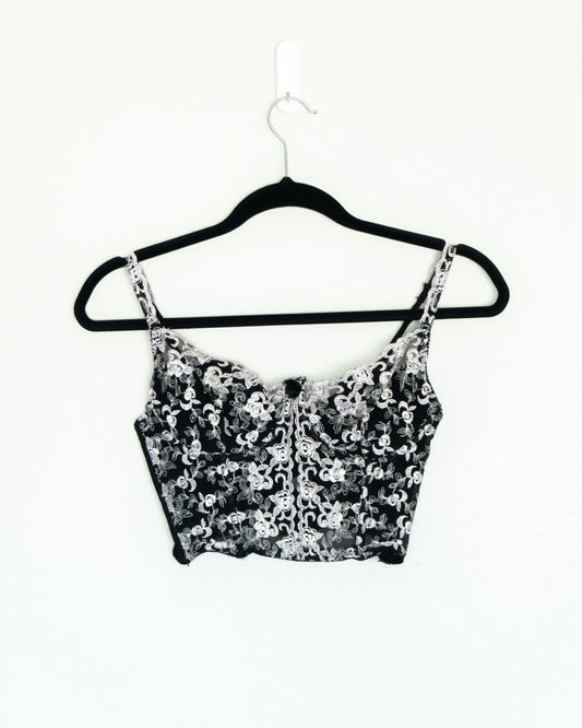 Lencería - Victoria’s Secret Bustier Flores Blancas - La Reversa