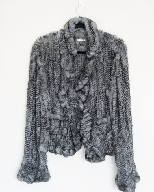 Chaqueta Gris Piel de Conejo - Cache