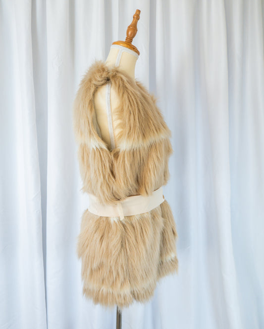Chaqueta Faux Fur Vest Beige - Forever & Me