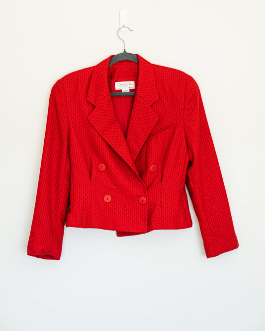 Blazer Christian Dior - Rojo texturizado