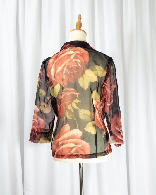 Blusa Mesh Rose Garden - Cartoon