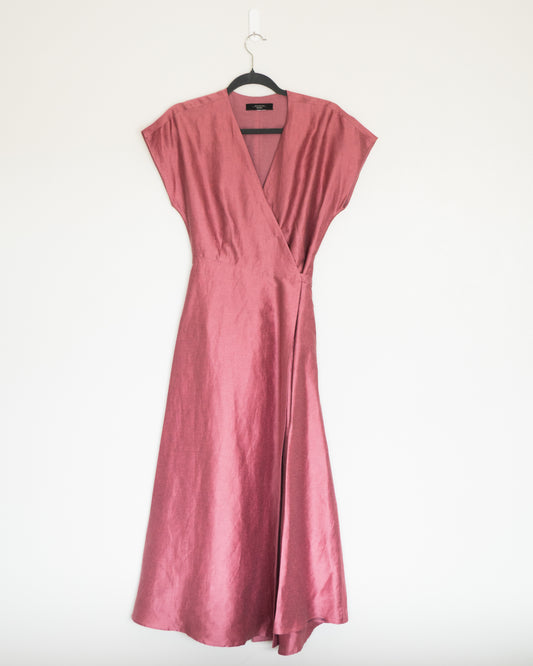 Vestido Wrap Seda - Max Mara