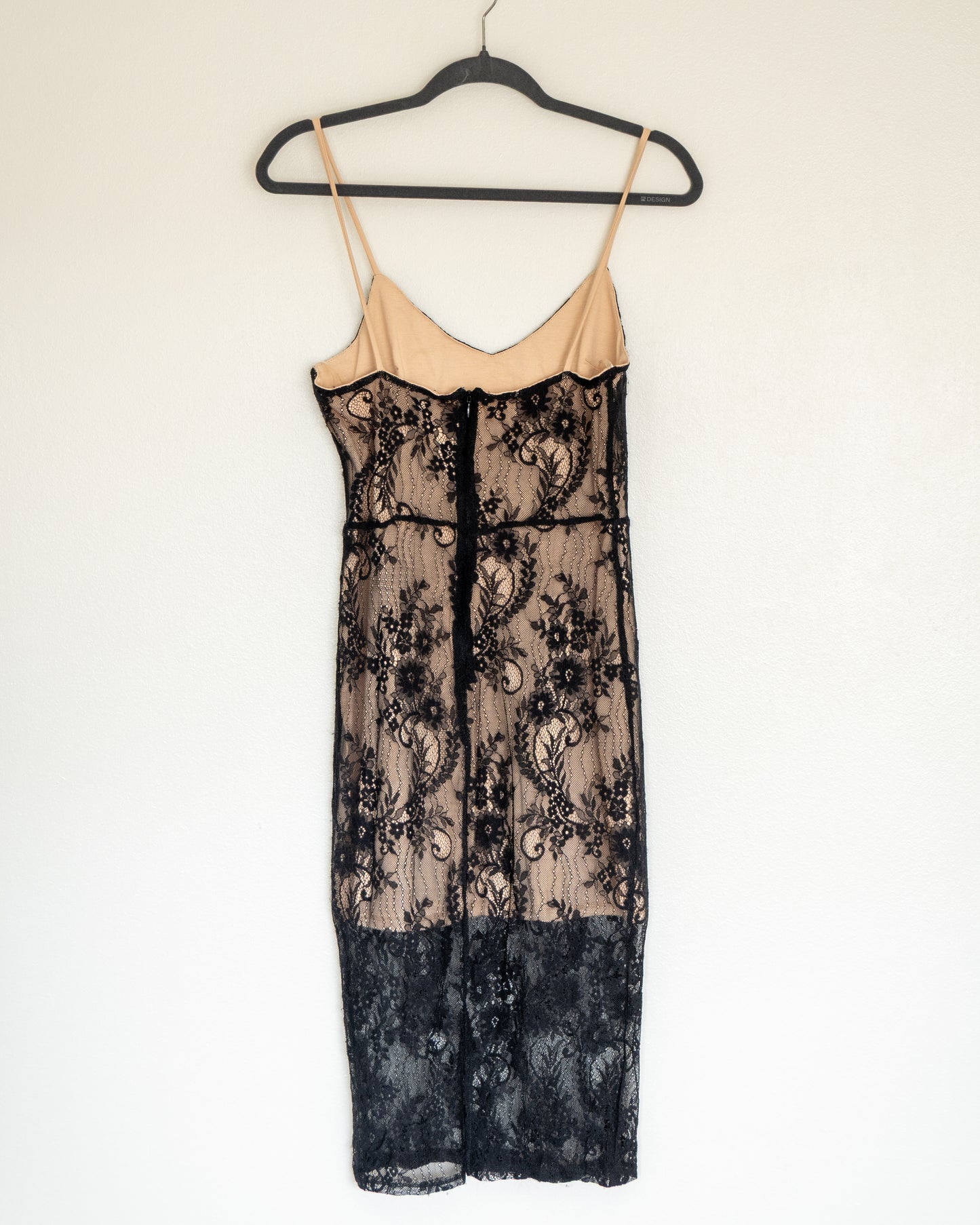 Vestido Encaje Nude & Negro - Bebe - La Reversa