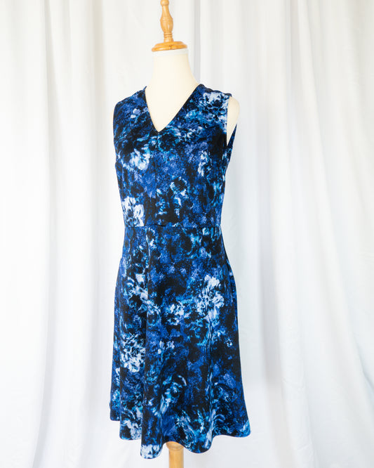 Vestido Estampado Azul - Marc New York - La Reversa