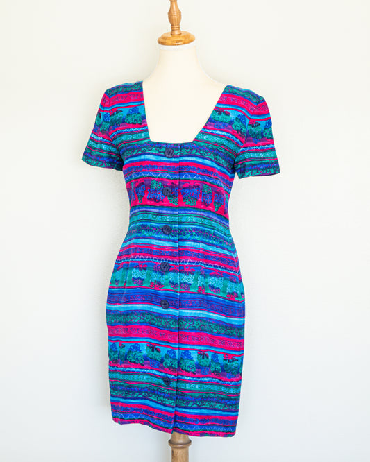 Vestido Estampado Multicolor - Liz Claiborne - La Reversa