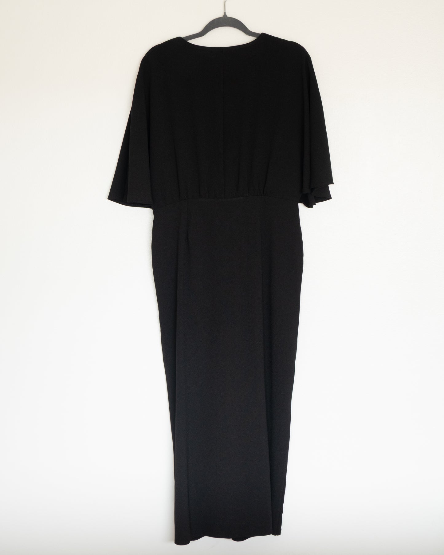 Vestido Negro Drapeado Manga Batwing - Asos Design - La Reversa
