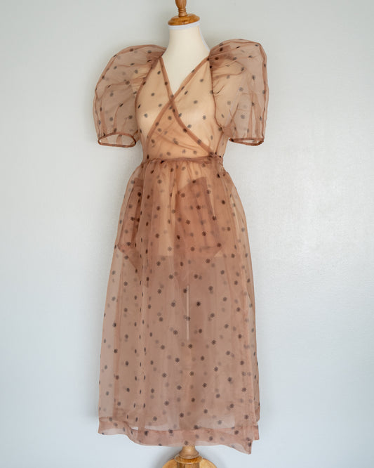Vestido Tul Bordado - La Reversa
