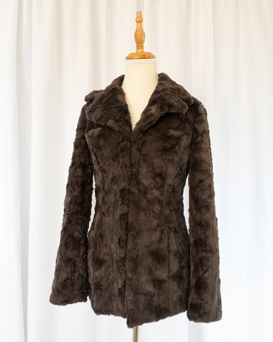 Abrigo Faux Fur Chocolate - Rocha, John Rocha - La Reversa