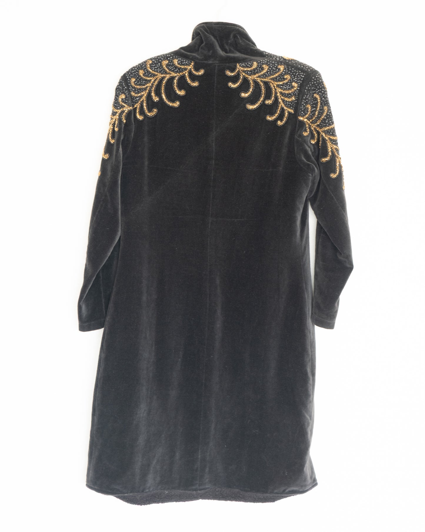 Abrigo Terciopelo Bordado - India Chic - La Reversa