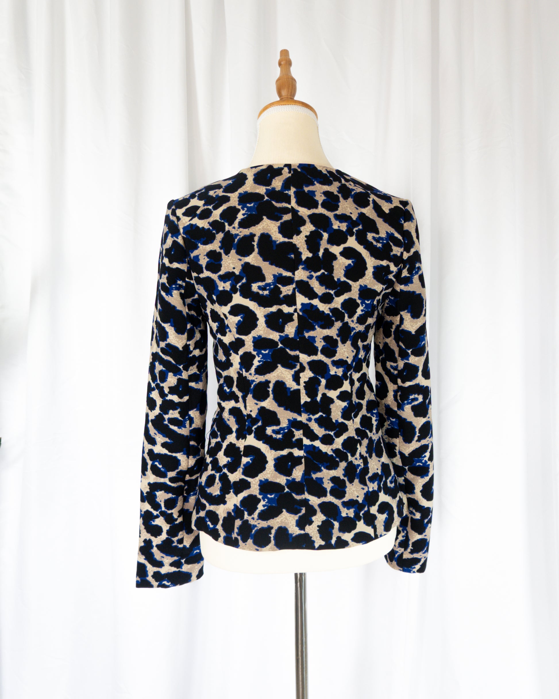Blazer Animal Print Blue Leopard – Amisu - La Reversa