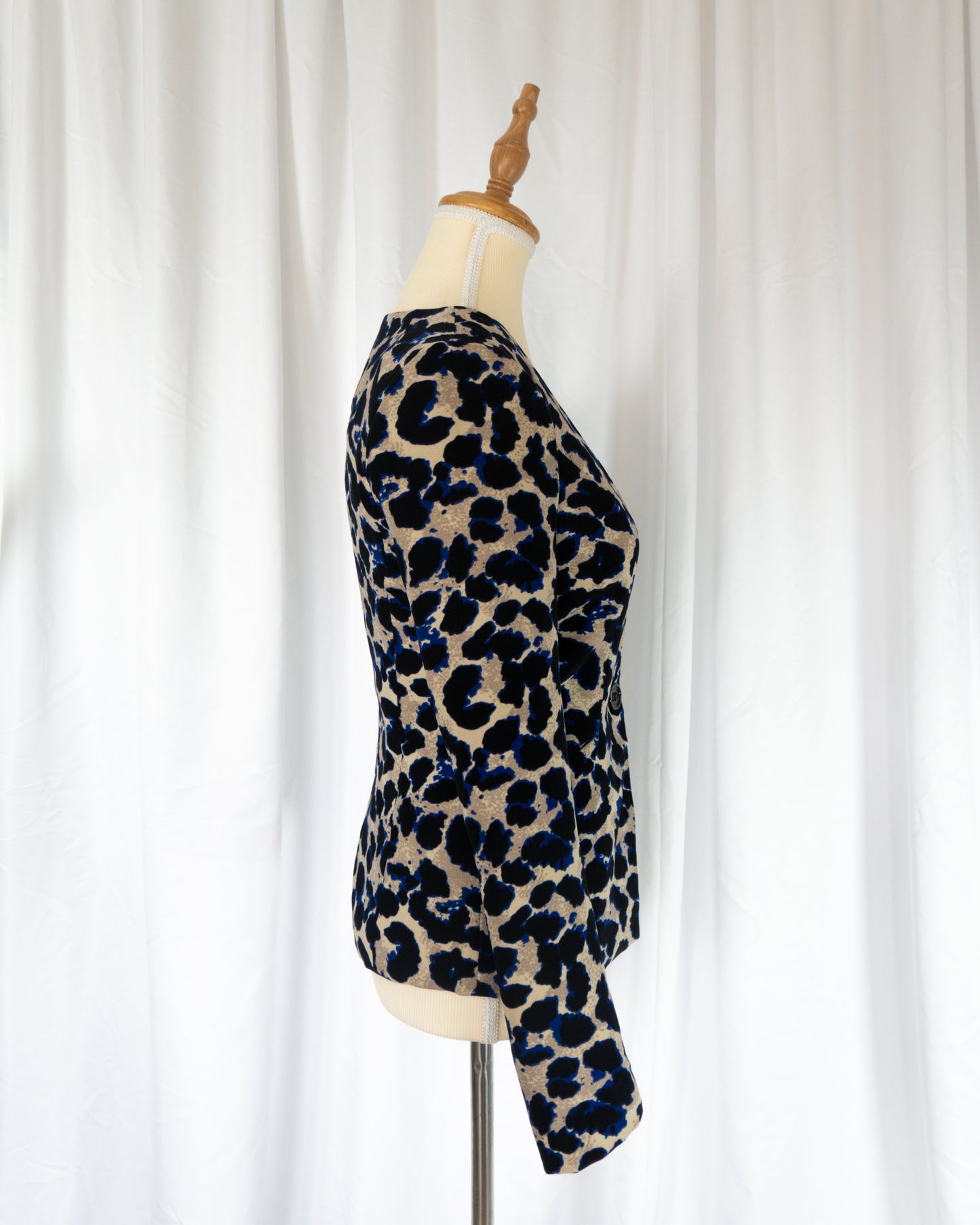Blazer Animal Print Blue Leopard – Amisu - La Reversa