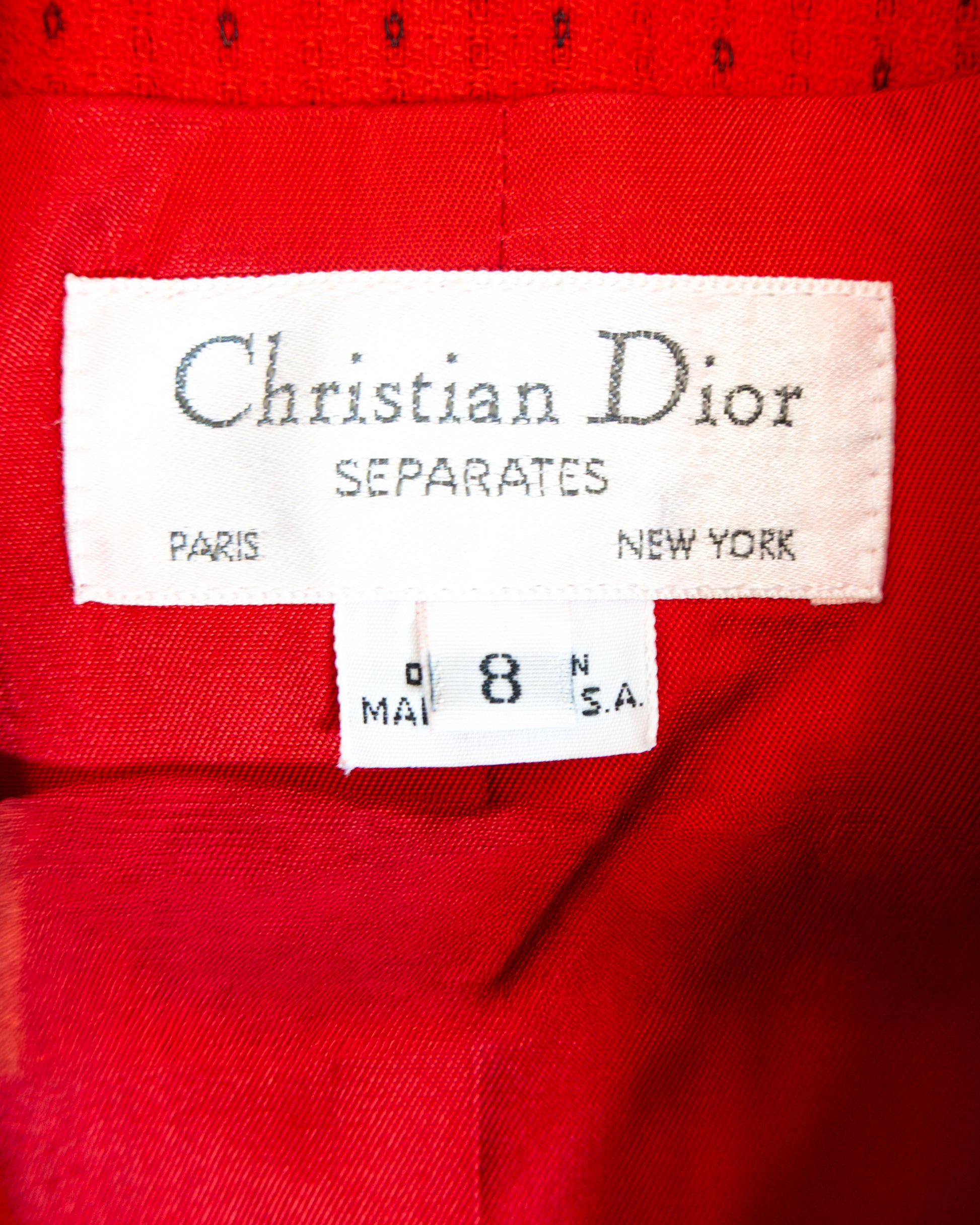Blazer Corto Rojo Intenso - Christian Dior - La Reversa