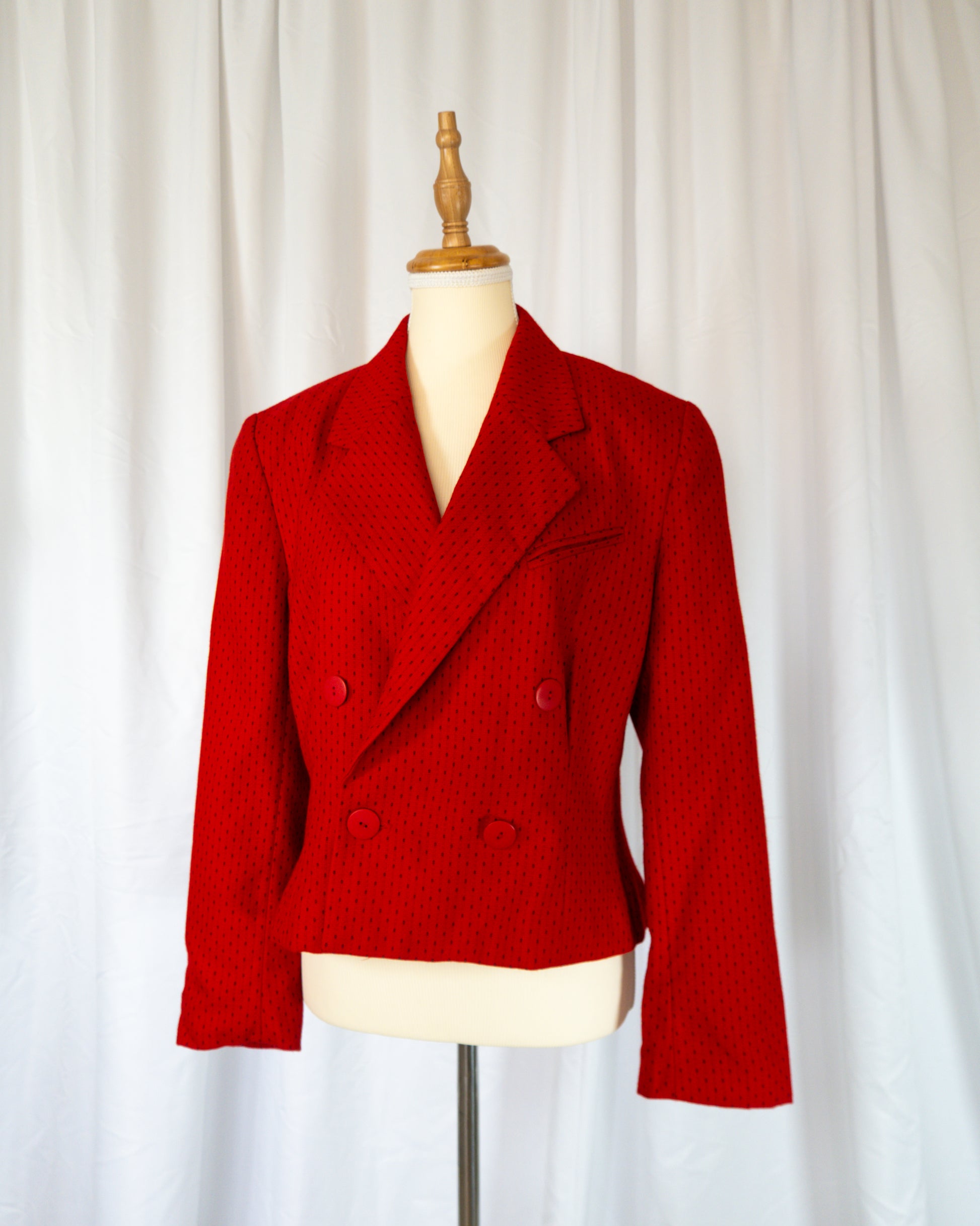 Blazer Corto Rojo Intenso - Christian Dior - La Reversa