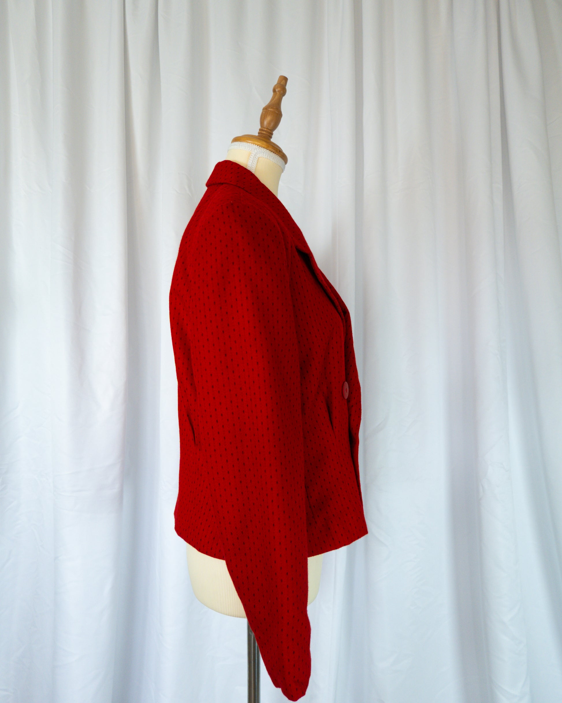 Blazer Corto Rojo Intenso - Christian Dior - La Reversa
