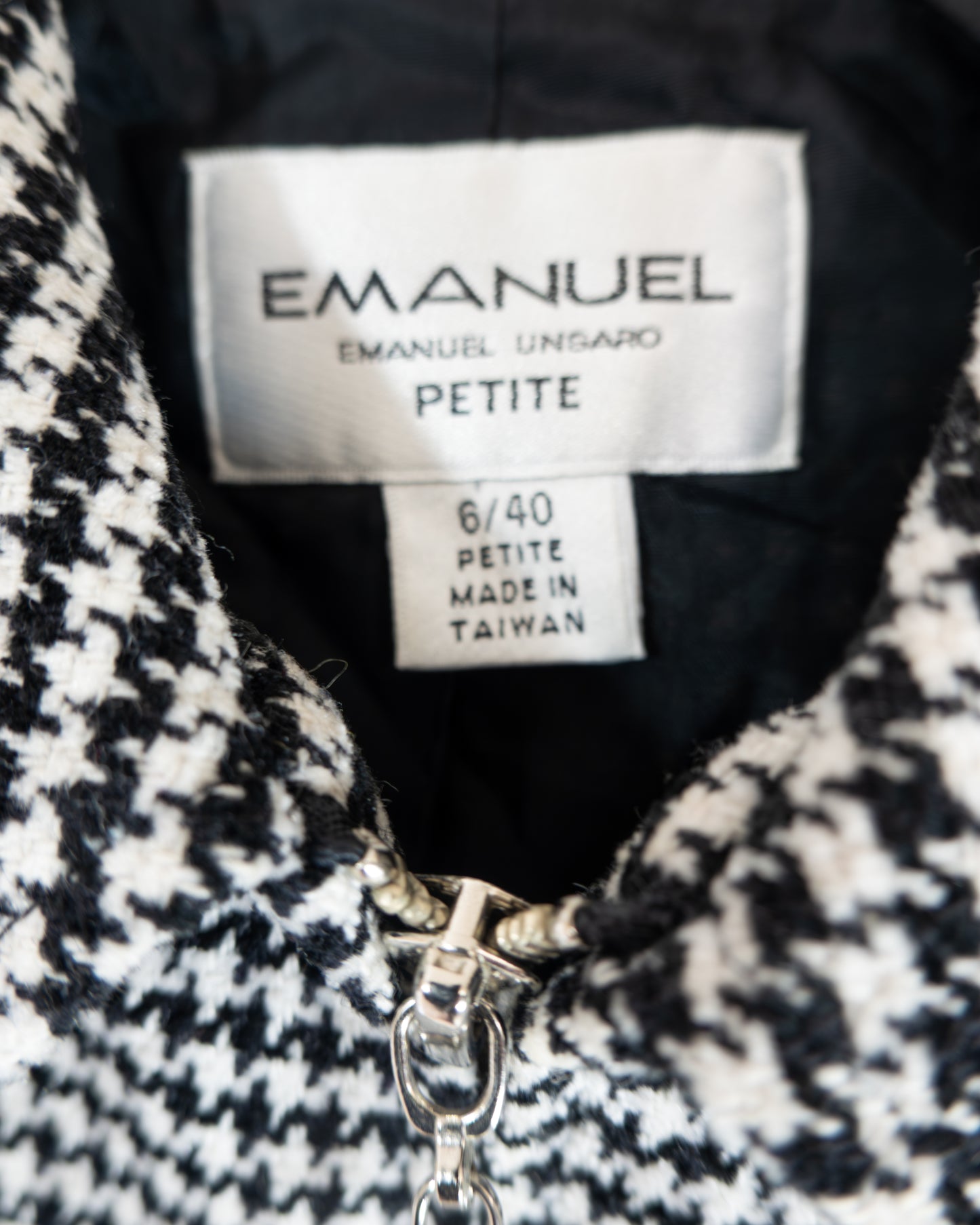 Blazer Cropped Pied de Poule - Emanuel Ungaro - La Reversa