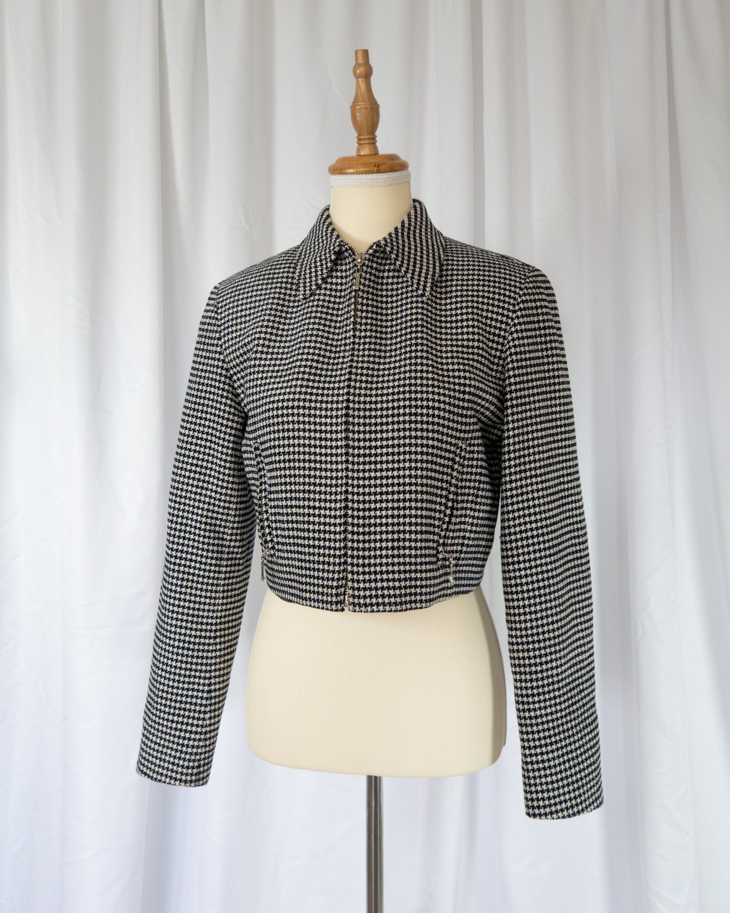 Blazer Cropped Pied de Poule - Emanuel Ungaro - La Reversa