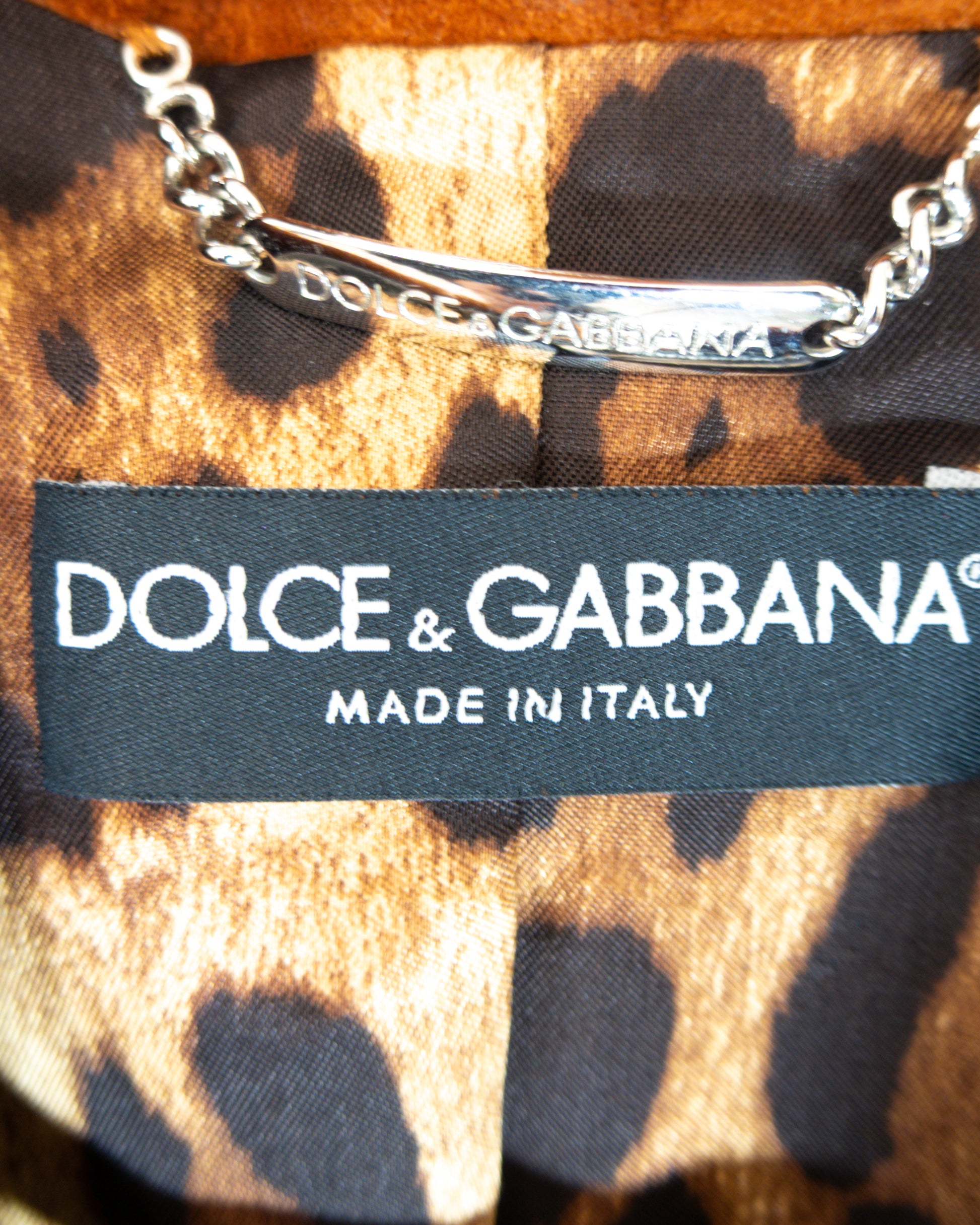 Blazer Gamuza Entallado Café - Dolce & Gabbana - La Reversa