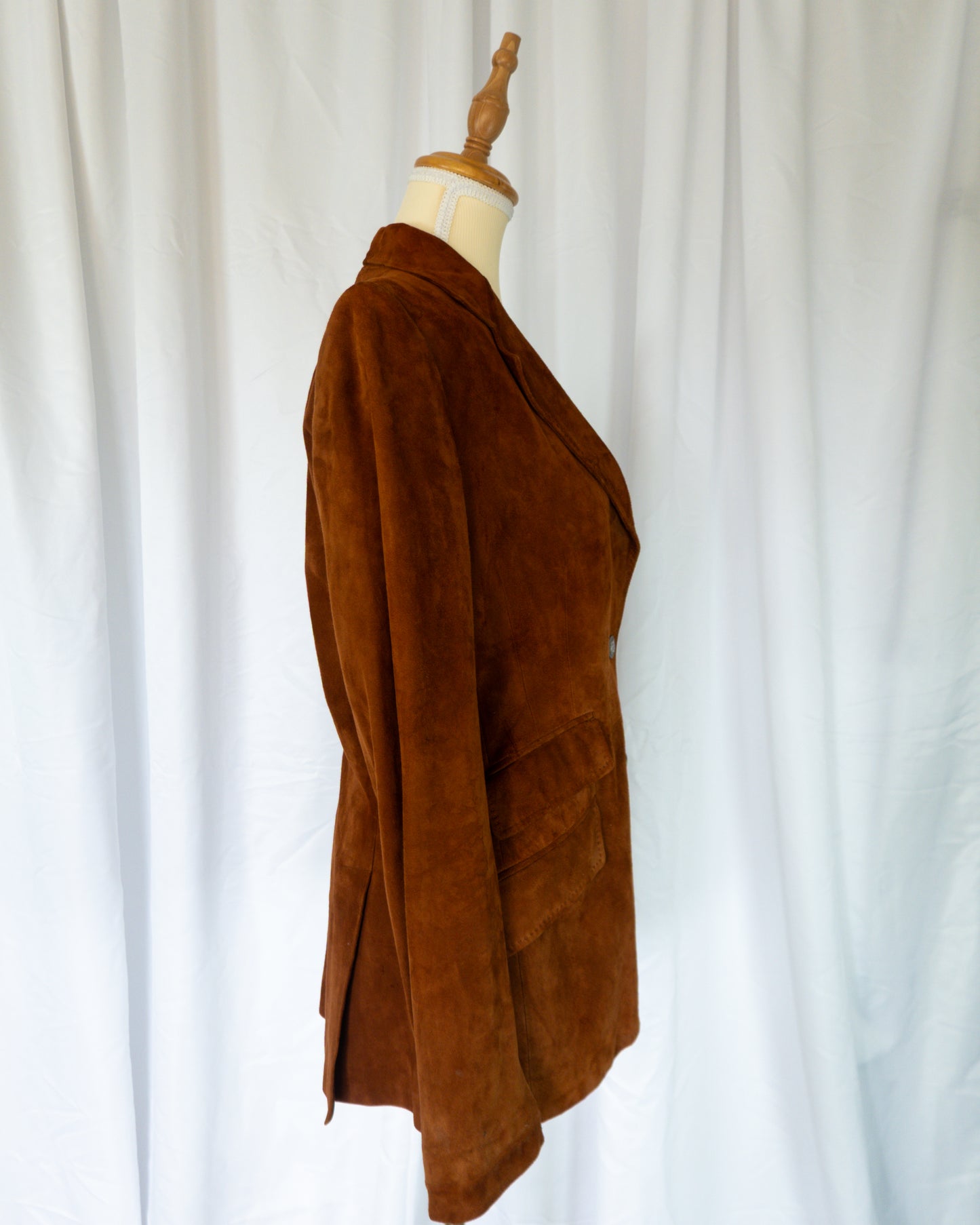 Blazer Gamuza Entallado Café - Dolce & Gabbana - La Reversa