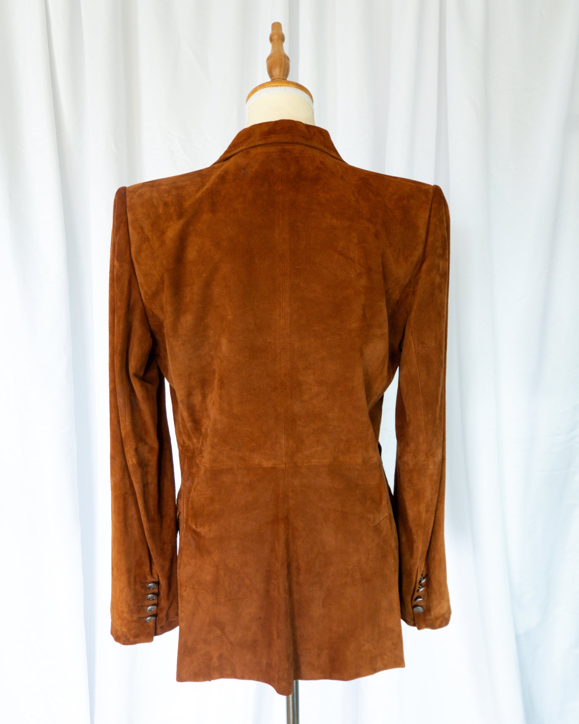 Blazer Gamuza Entallado Café - Dolce & Gabbana - La Reversa
