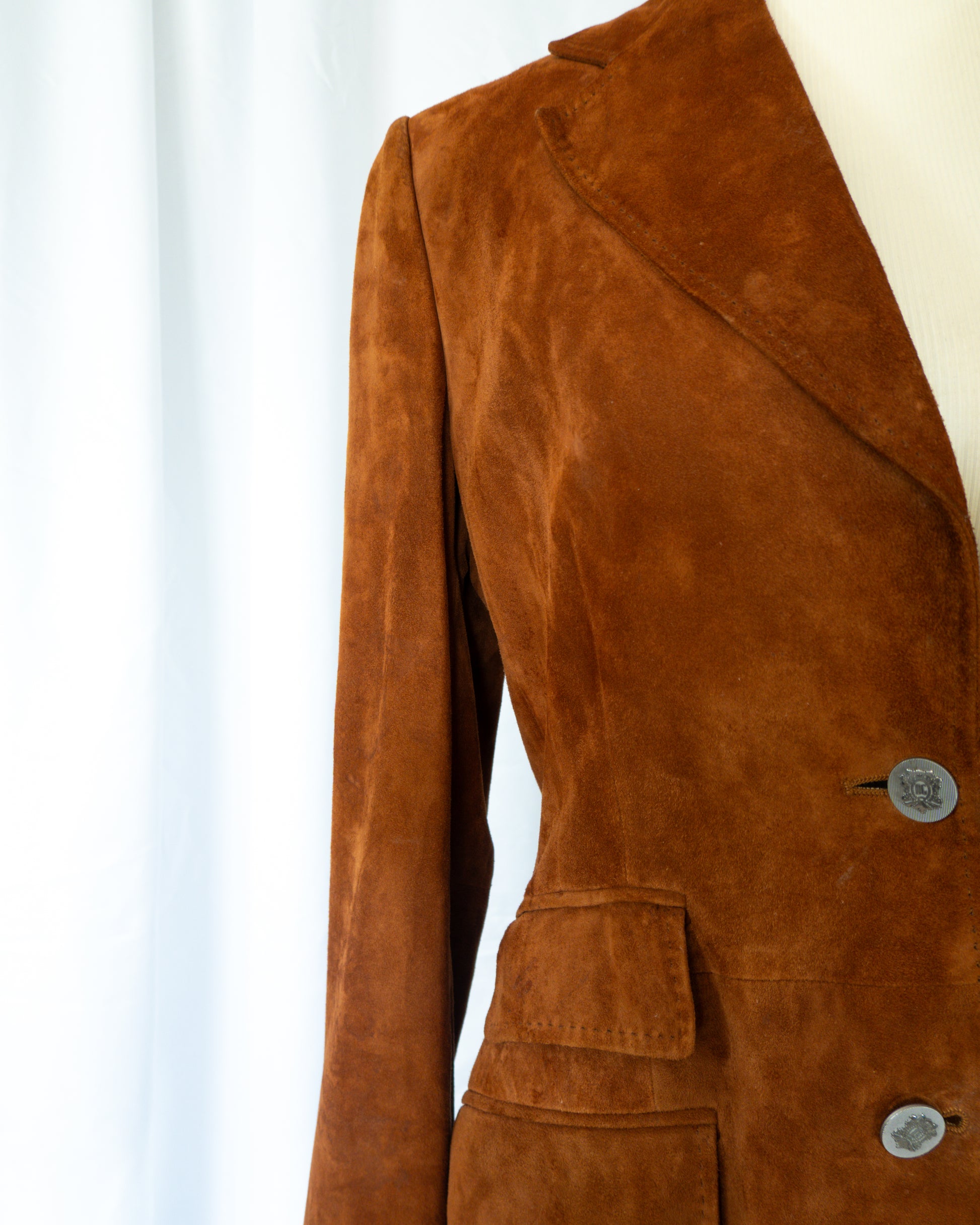 Blazer Gamuza Entallado Café - Dolce & Gabbana - La Reversa