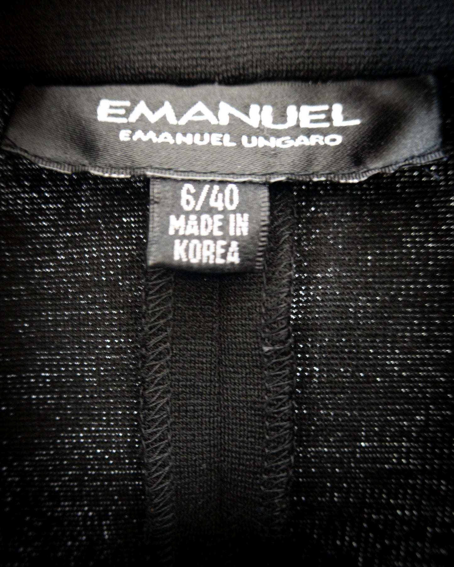 Blazer Minimal Negro Estructurado - Emanuel Ungaro - La Reversa