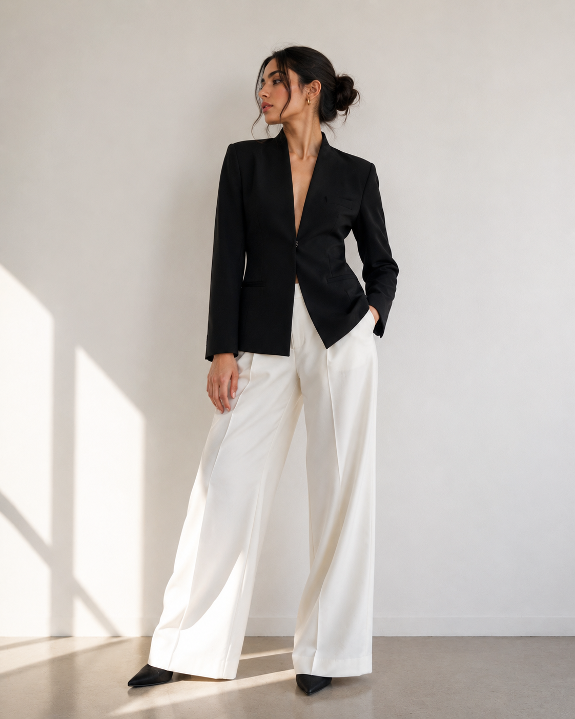 Blazer Negro Minimal - Zara - La Reversa