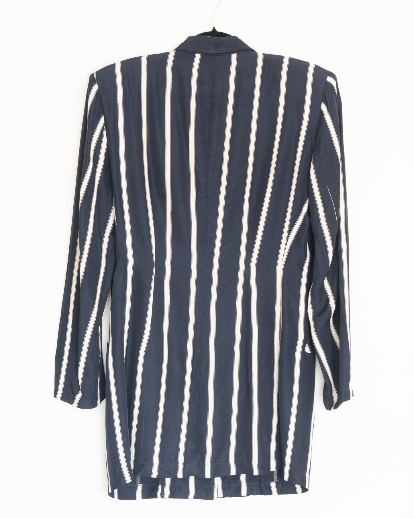 Blazer Rayas Verticales Navy - La Reversa