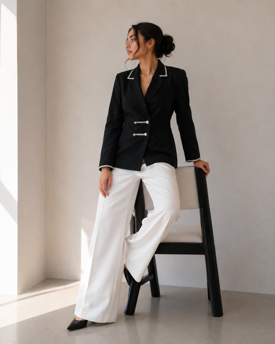 Blazer Sastrero Negro - Escada - La Reversa