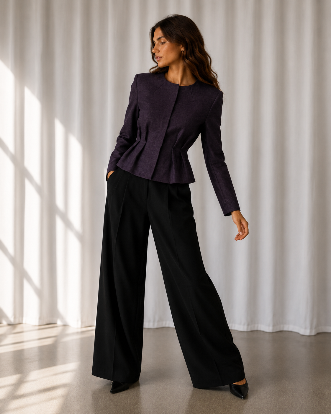 Blazer Structured Plum – H&M - La Reversa