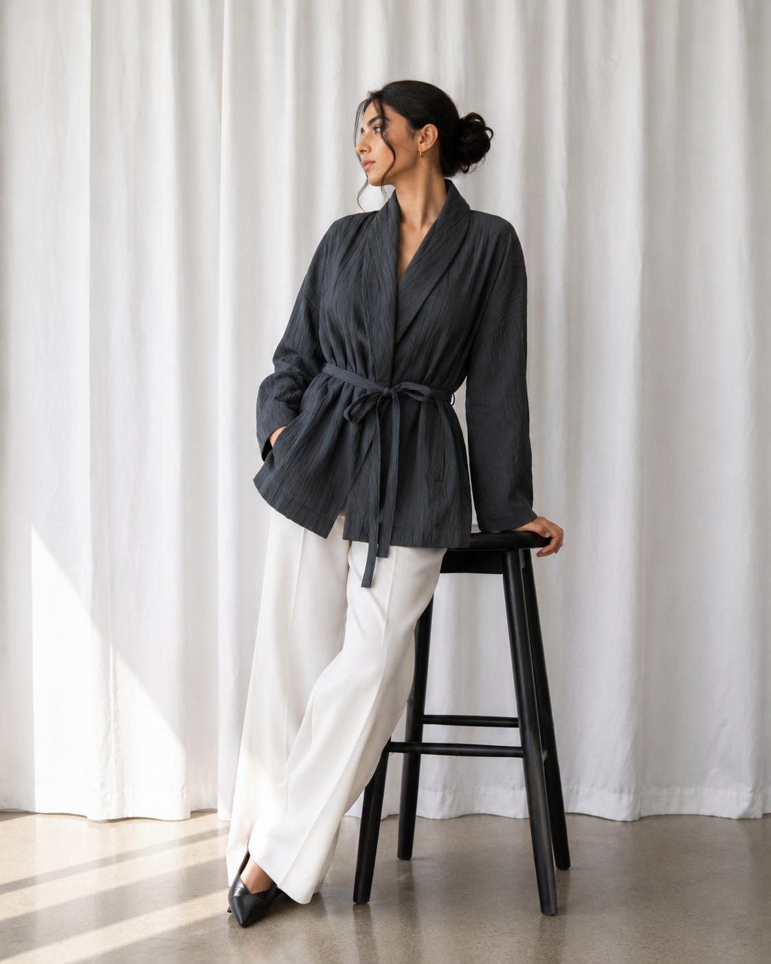 Blazer Wrap Textured - Zara - La Reversa