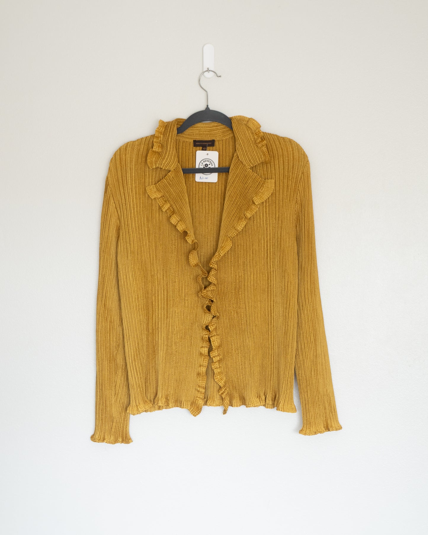 Blusa Acanalada Mustard - Adolfo Dominguez - La Reversa