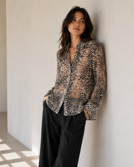 Blusa Animal Print Fluida - Zara - La Reversa