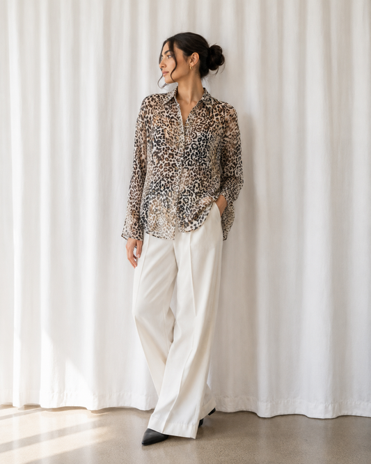 Blusa Animal Print Fluida - Zara - La Reversa