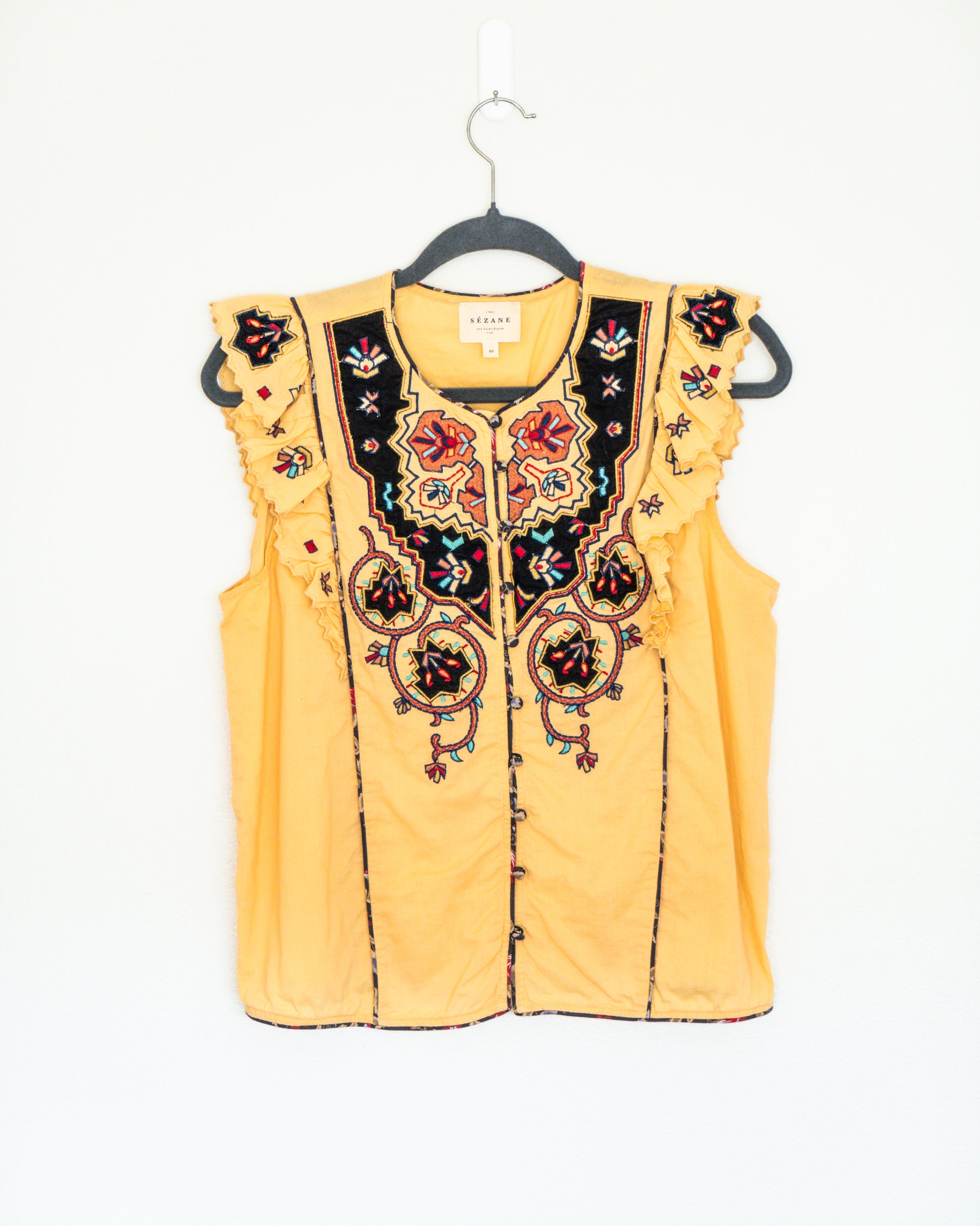 Blusa Bordada Statement - Sézane - La Reversa