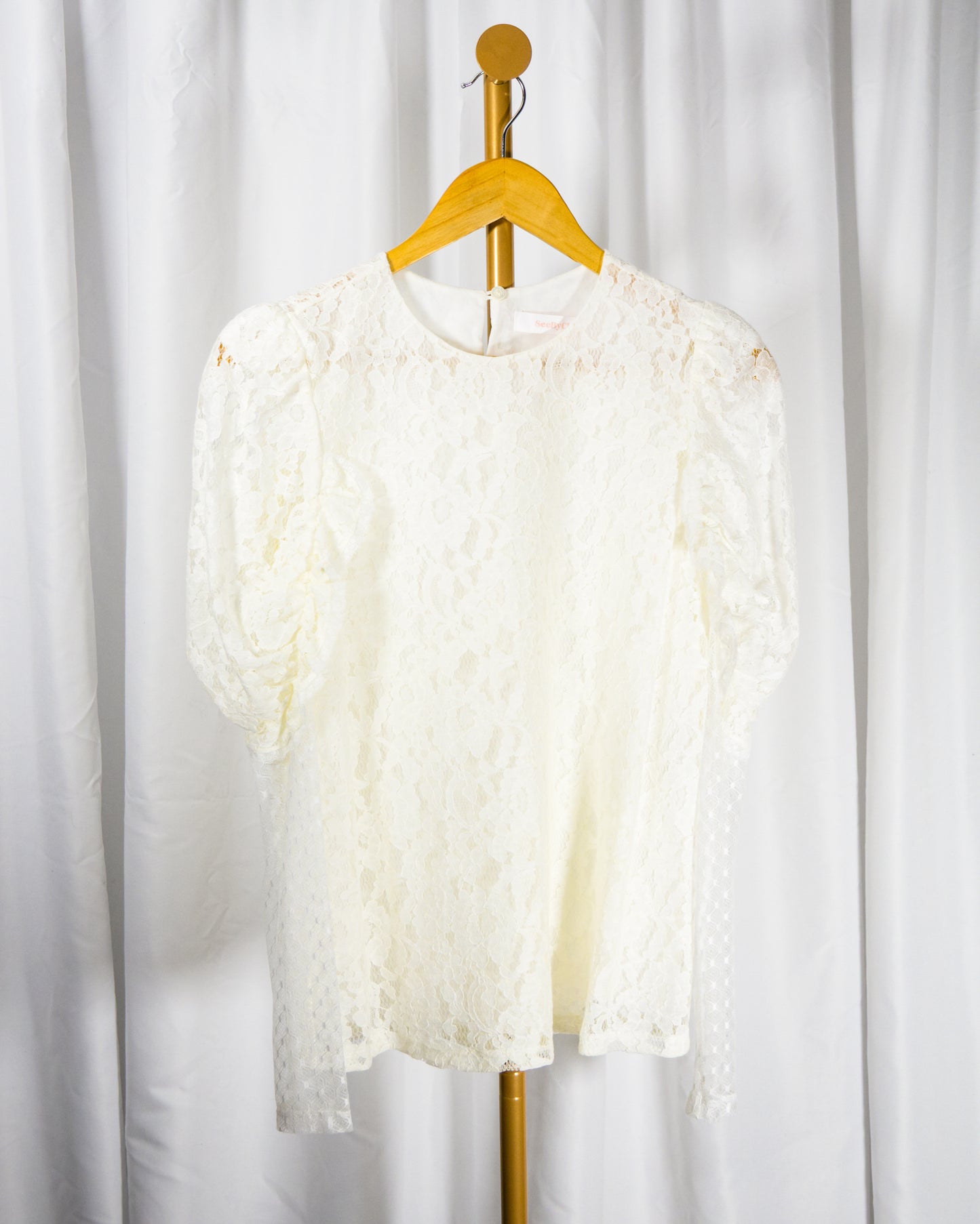Blusa Encaje Off White -  See by Chloé - La Reversa