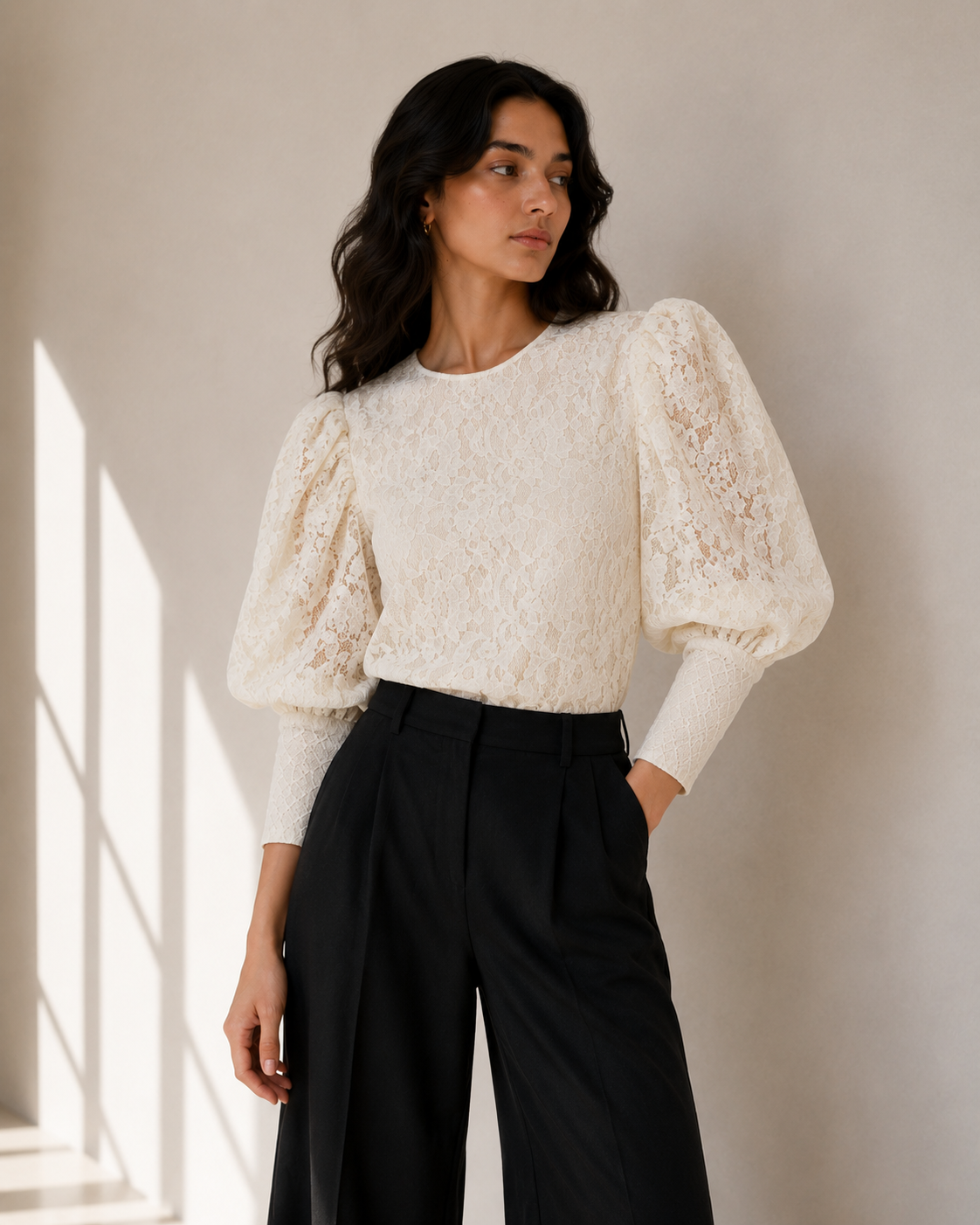 Blusa Encaje Off White -  See by Chloé - La Reversa