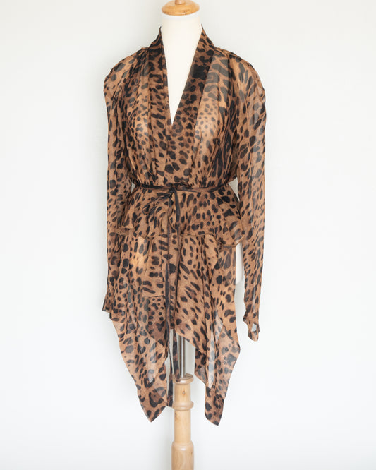 Blusa Envolvente Animal Print - Unif - La Reversa