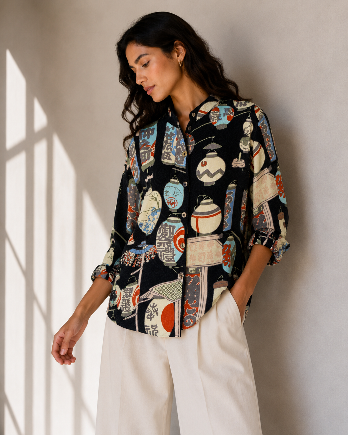 Blusa Estampada Oriental - Citron - La Reversa