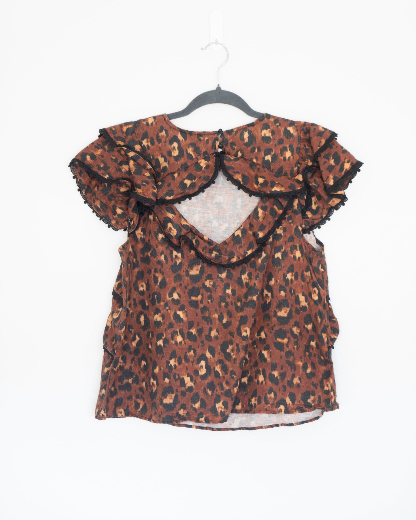 Blusa Estampado Leopardo con Vuelos - Sézane - La Reversa
