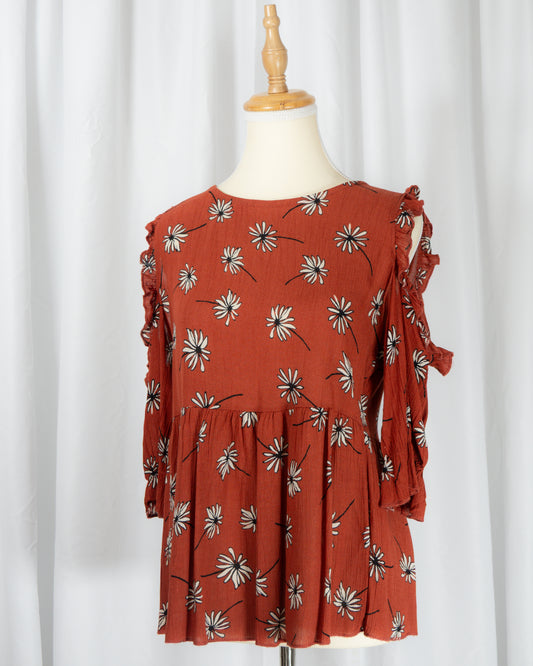 Blusa Floral Terracota - Olé by Koton - La Reversa
