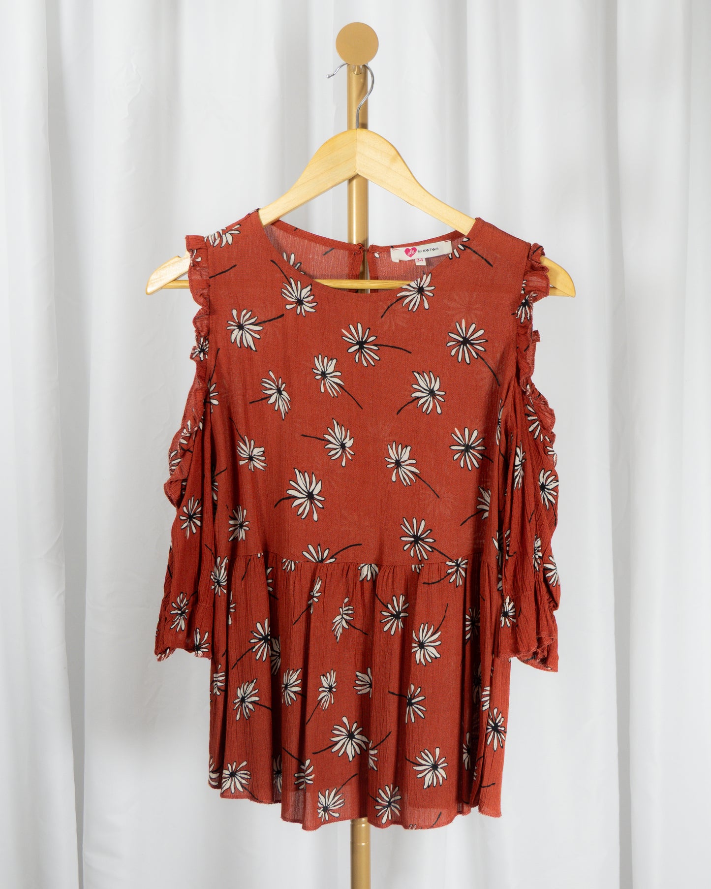 Blusa Floral Terracota - Olé by Koton - La Reversa