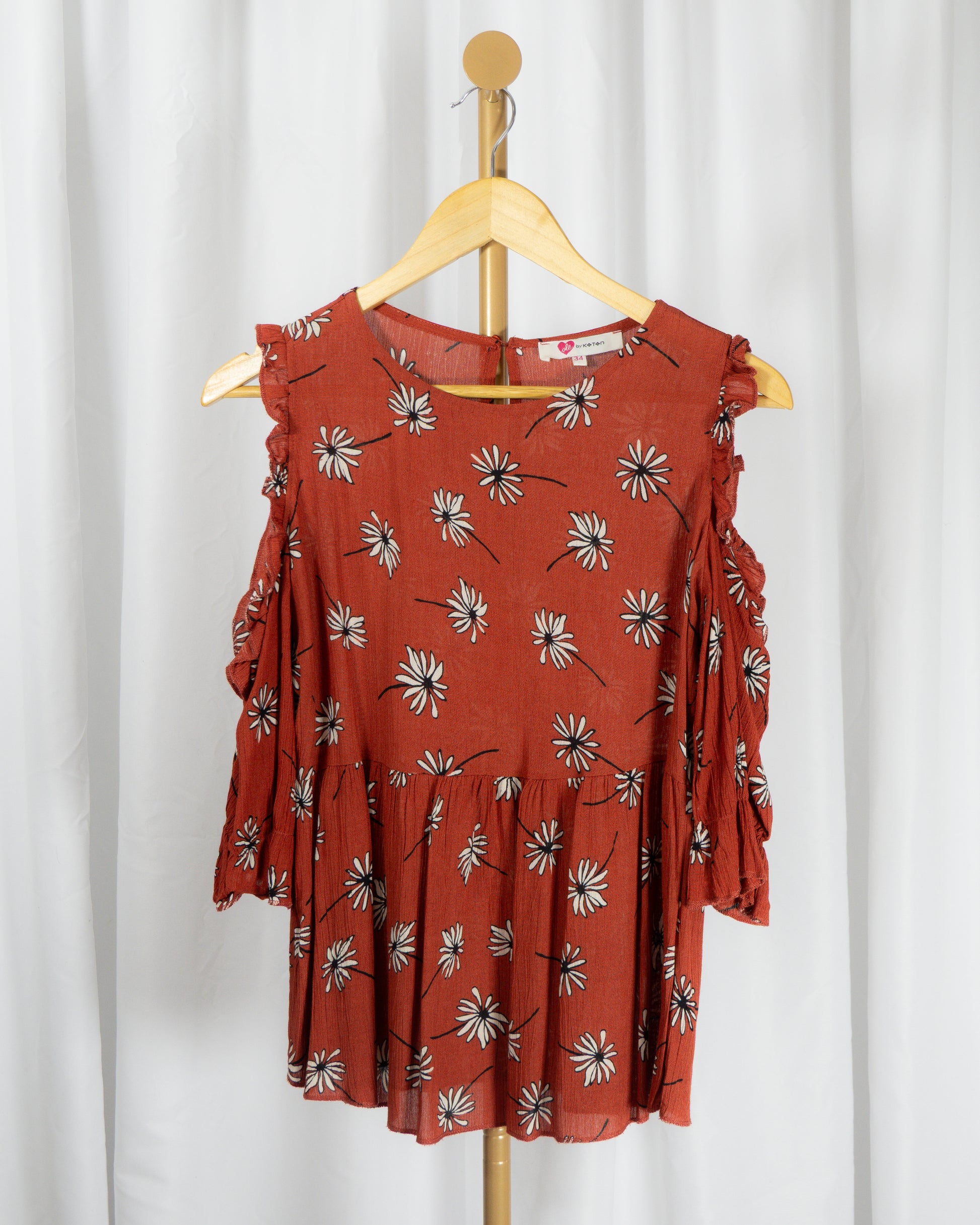 Blusa Floral Terracota - Olé by Koton - La Reversa