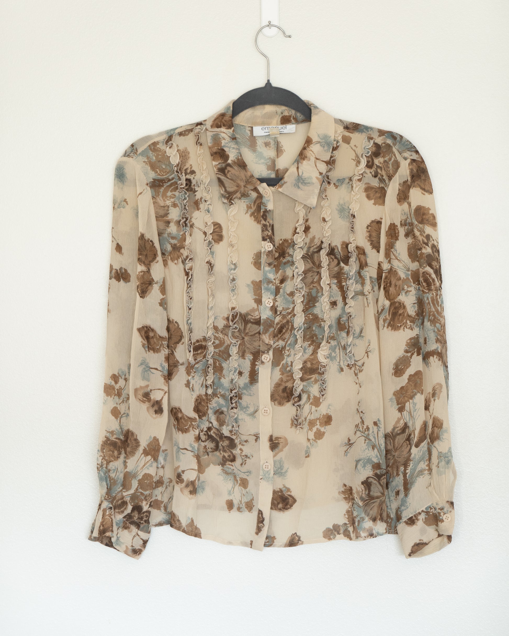 Blusa Floral con Vuelos - Emanuel Ungaro - La Reversa
