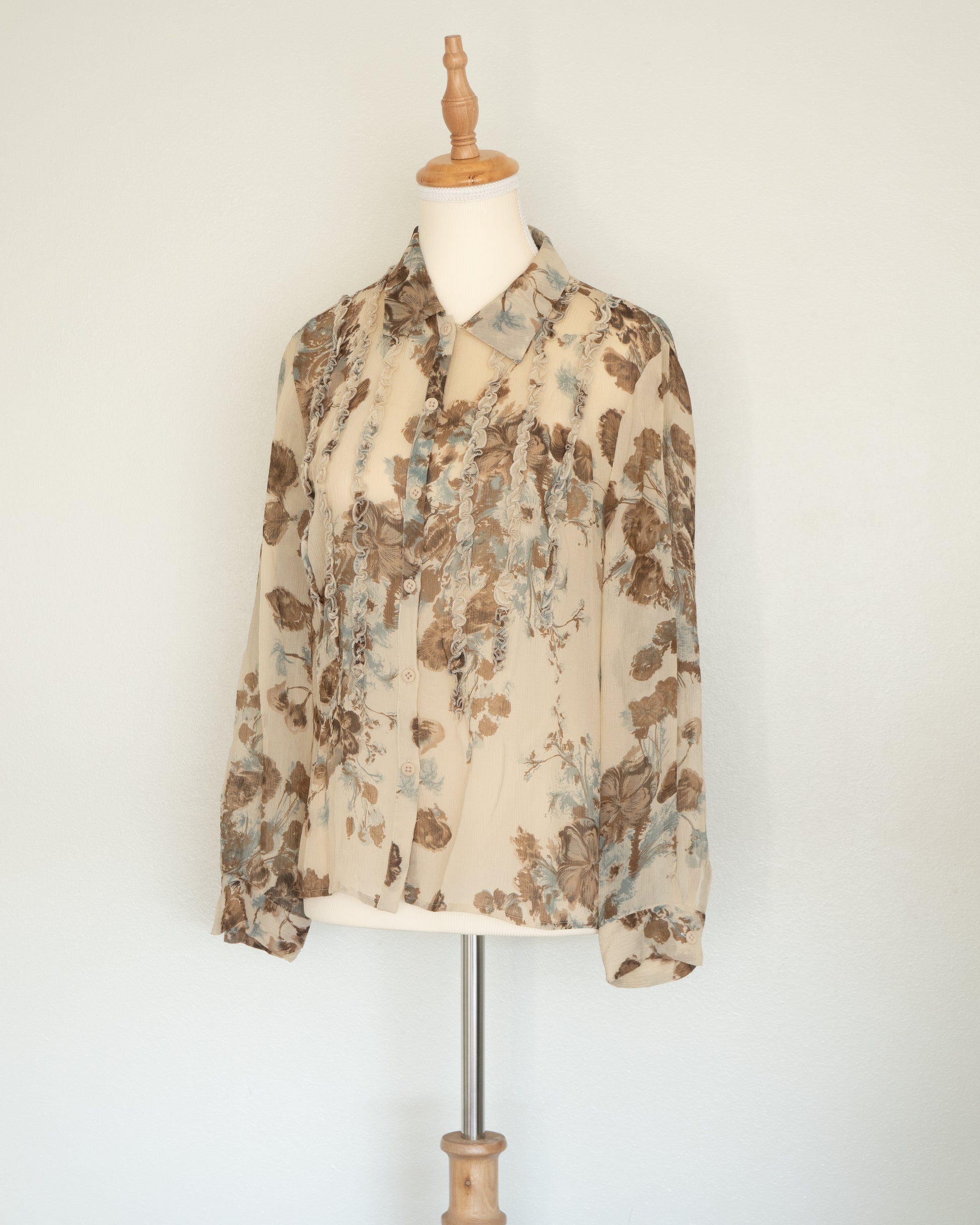 Blusa Floral con Vuelos - Emanuel Ungaro - La Reversa
