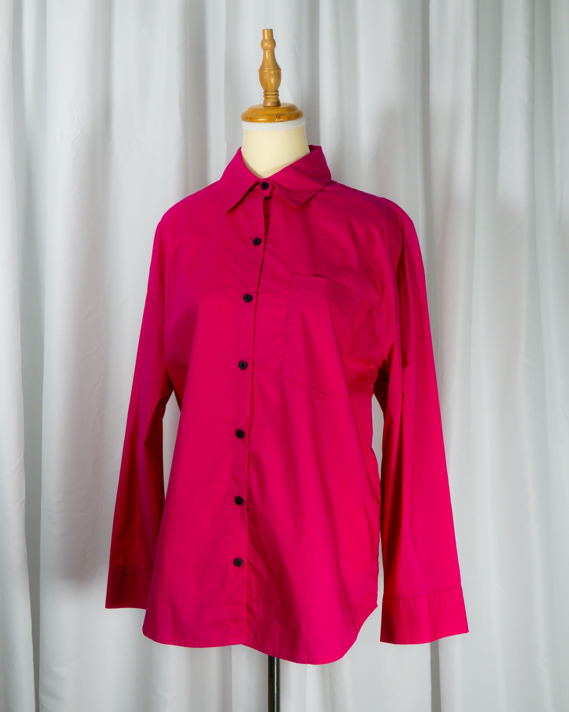 Blusa Fucsia Satin Touch - Saintmalē - La Reversa