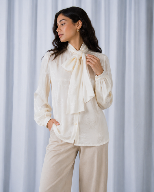 Blusa Lazo Satinado - Pucci - La Reversa